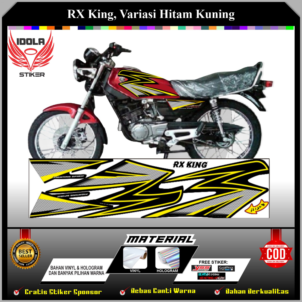Stiker Striping Variasi Yamaha RX KING Striping List Variasi RX KING Striping List Motor RX KING Hologram Vinyl