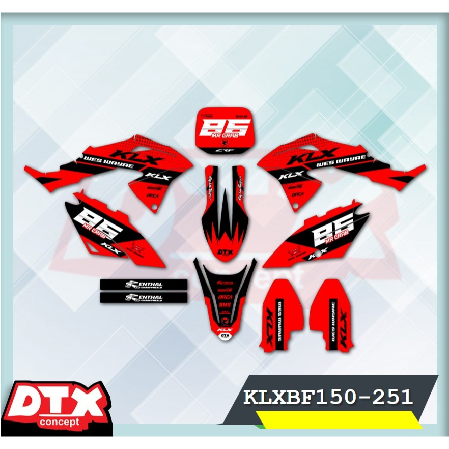 decal klx bf150 full body decal klx bf150 decal klx bf150 supermoto stiker motor klx bf150 stiker mo