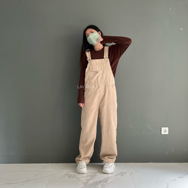 LAVVELA ISABELLA CORDUROY OVERALL JUMPSUIT