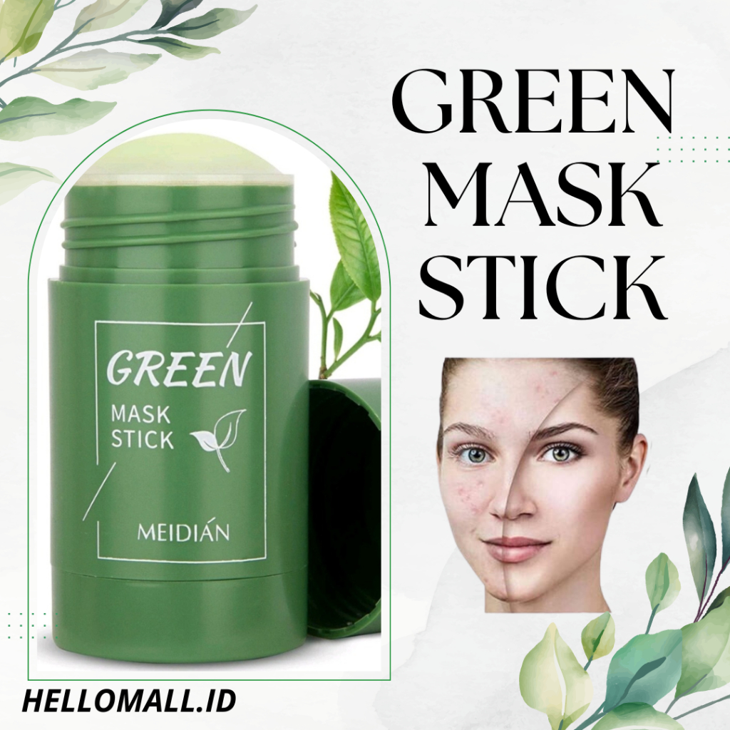 Green Tea Mask Cleansing Clay Stick Mask acne blackhead remove komedo Masker / masker organik