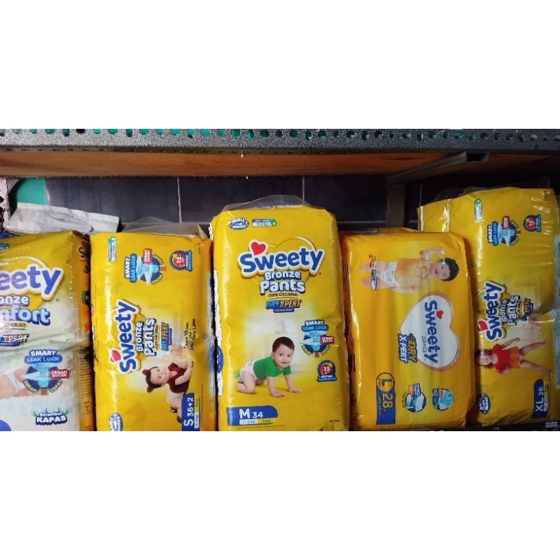 SWEETY BRONZE PANTS NB-S44/S36+2/M32/L28/XL26 /SWEETY BRONZE MURAH/PAMPERS SWEETY BRONZE/PAMPERS ANA