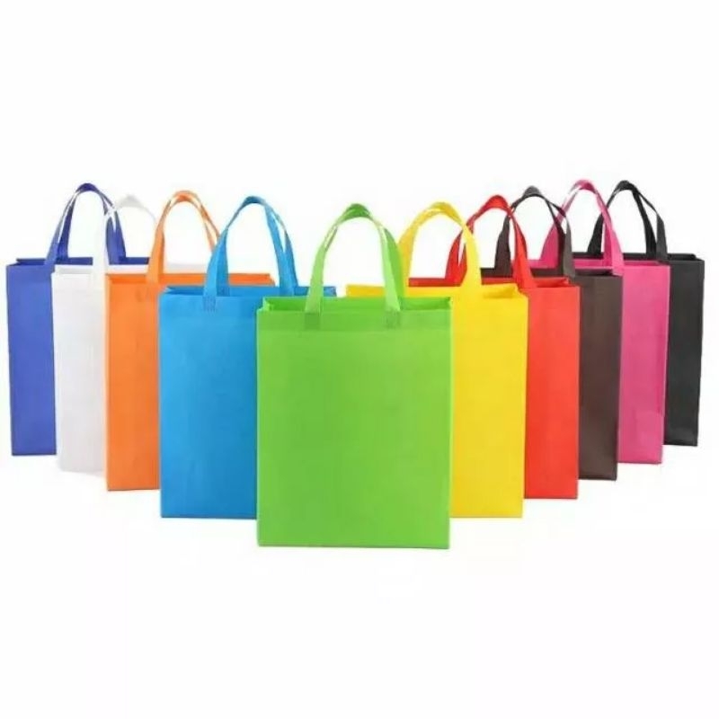 

1 pack isi 12 pcs - Tas spoundbound 30 x 40 cm - Goodie bag spunbound - Tas Kain murah - Tas souvenir ultah - Tas Belanja sponbond