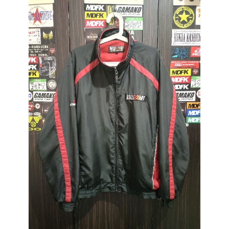 Jaket windbreaker ralliart mitsubishi motor sport