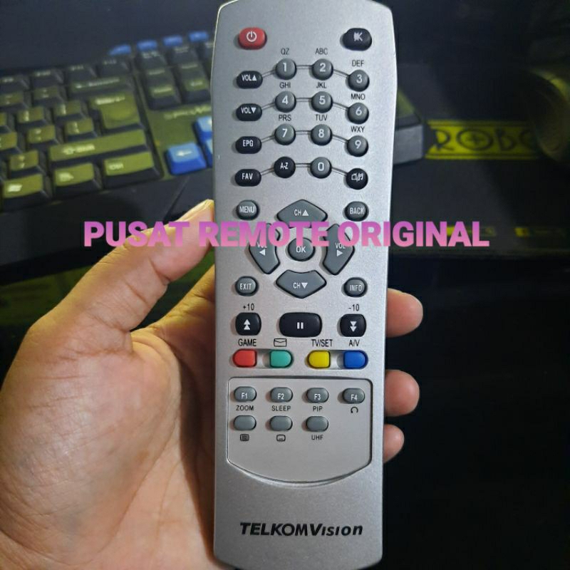 REMOTE REMOT RECEIVER PARABOLA TELKOMVISION SILVER ORIGINAL ASLI