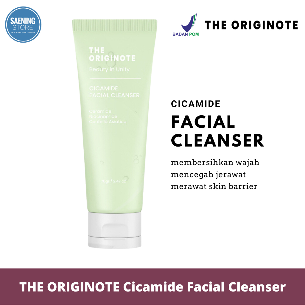 The Originote Cicamide Facial Cleanser - Face Wash Facial Wash Sabun Cuci Muka Mencerahkan dan Melembabkan Wajah with Ceramide Niacinamide