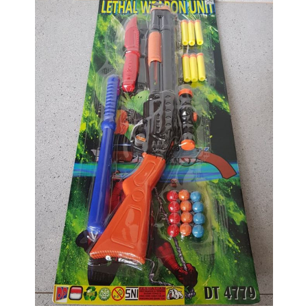 Mainan Pistol Shoot Gun tongkat - tembakan lethal weapon Nerf Gun Peluru Busa dt4779