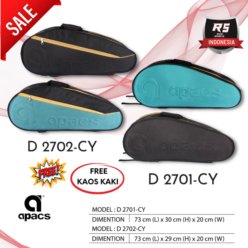 TAS BADMINTON APACS D2701-YC , D2702-YC ORIGINAL 100% RANSEL BESAR