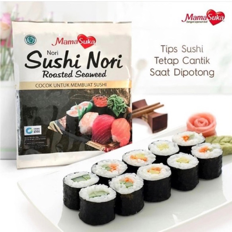 

Sushi Nori Roasted Seaweed BESAR Rumput Laut Bekal Bento Anak Sekolah MPASI 20 Lembar Dae Chun Nori Sushi Jumbo HALAL MUI