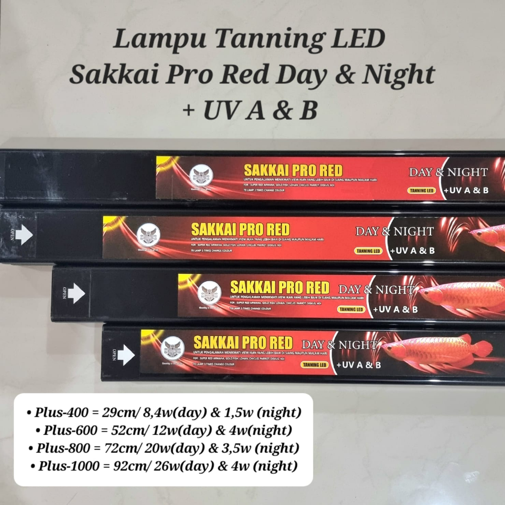 Lampu Tanning Arwana SAKKAI PRO DAY AND NIGHT + UV A & B / Sakkai Pro Red Lamp Arwana