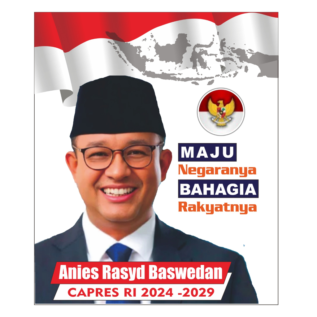 

Stiker Anies Baswedan Maju Negaranya. 12 x 10cm. Rp.400/pcs. 1 pak isi 100pcs