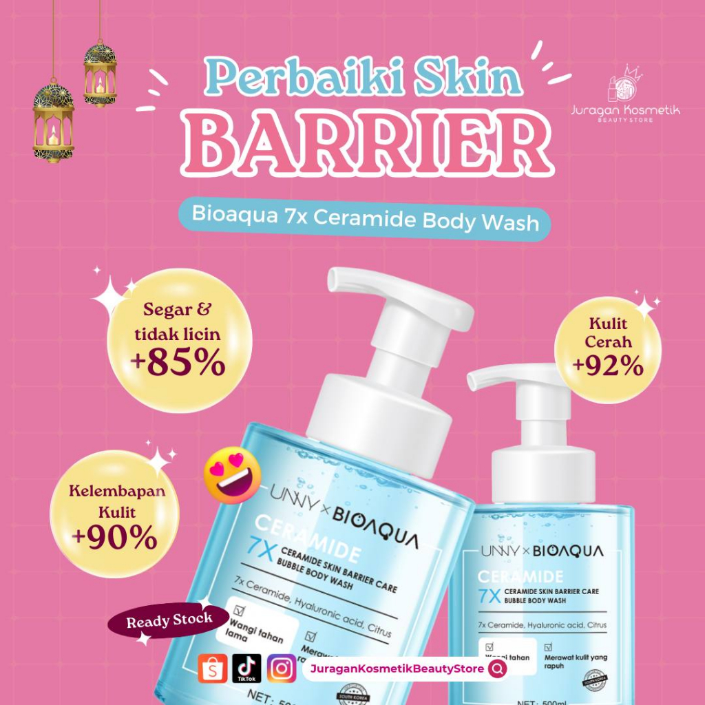 UNNY X BIOAQUA 7x CERAMIDE BODY WASH 500gr