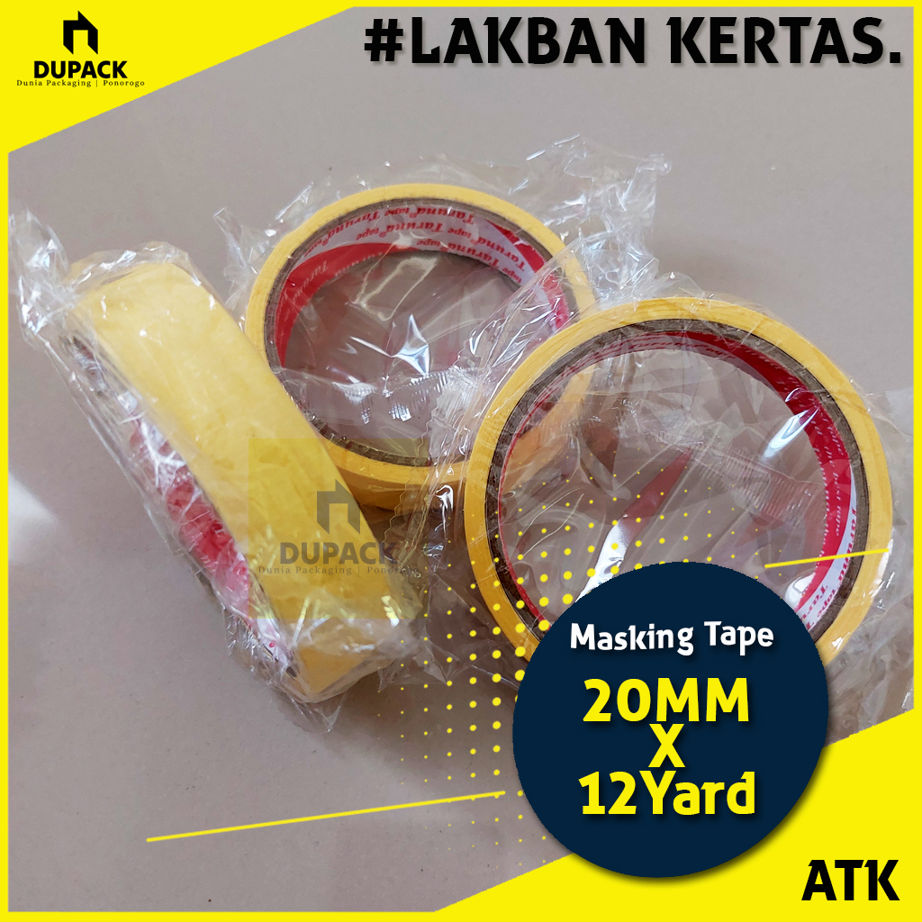 

Isolasi Masking Tape Lakban Kertas 1 Inch x 12 Yard Berkualitas