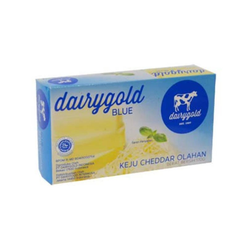 

Dairy Gold Blue Keju Cheddar Olahan 170 Gram paling murah