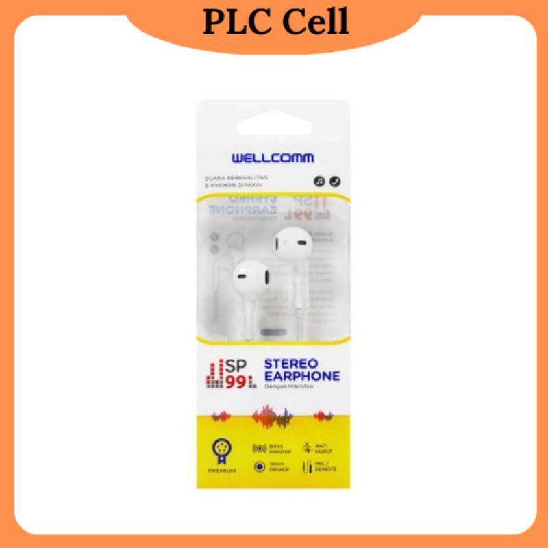 Wellcomm Earphone Stereo HF SP-08 Type C | Headset Stereo