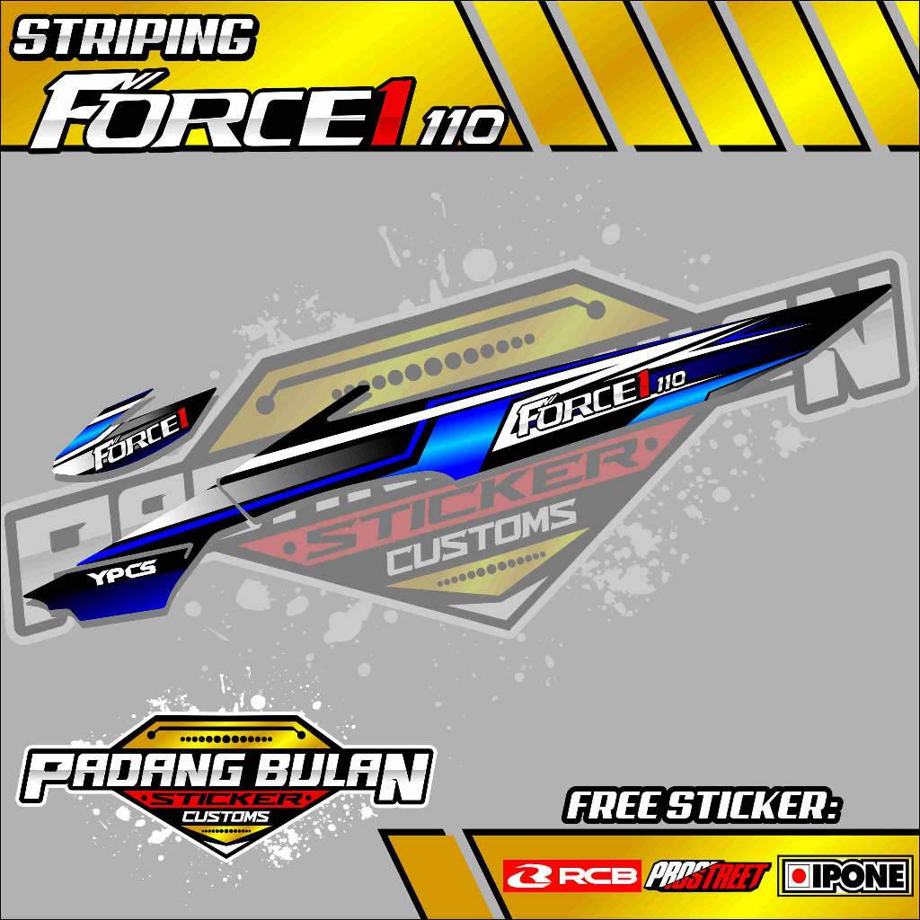 STRIPING VARIASI FORCE ONE 1 / STICKER LIST MOTOR YAMAHA FORCE ONE