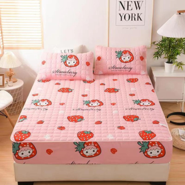 Unik PINK BERRY Bed Protector Waterproof Sprei Anti Air Bayi Tungau 180x200 Murah