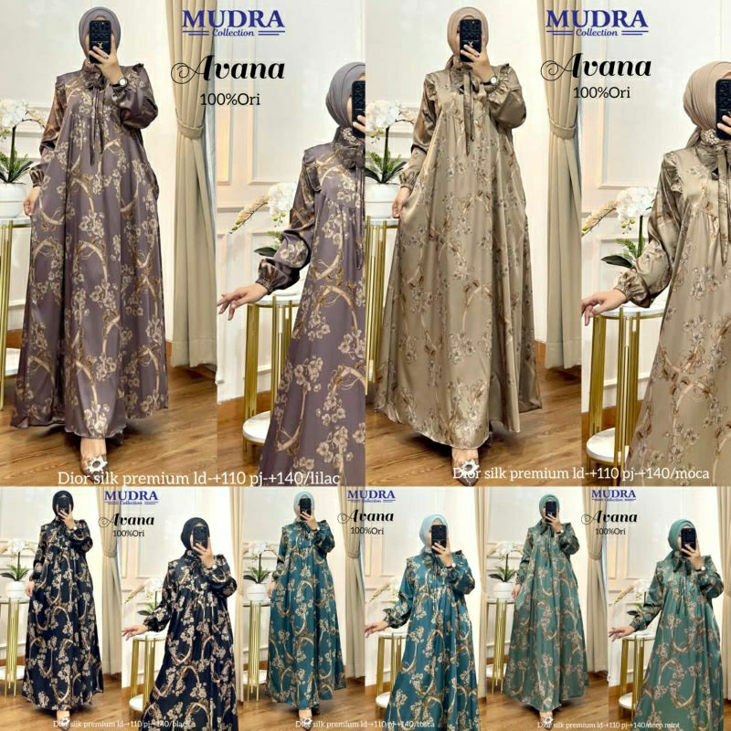 AVANA gamis maxy premium dress**bahan dior silk premium*by Mudra collection