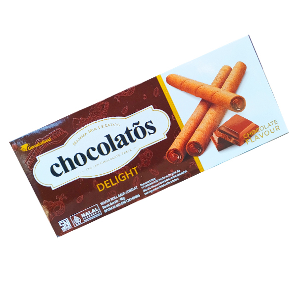 

Chocolatos Delight Wafer Roll Chocolate 90 g