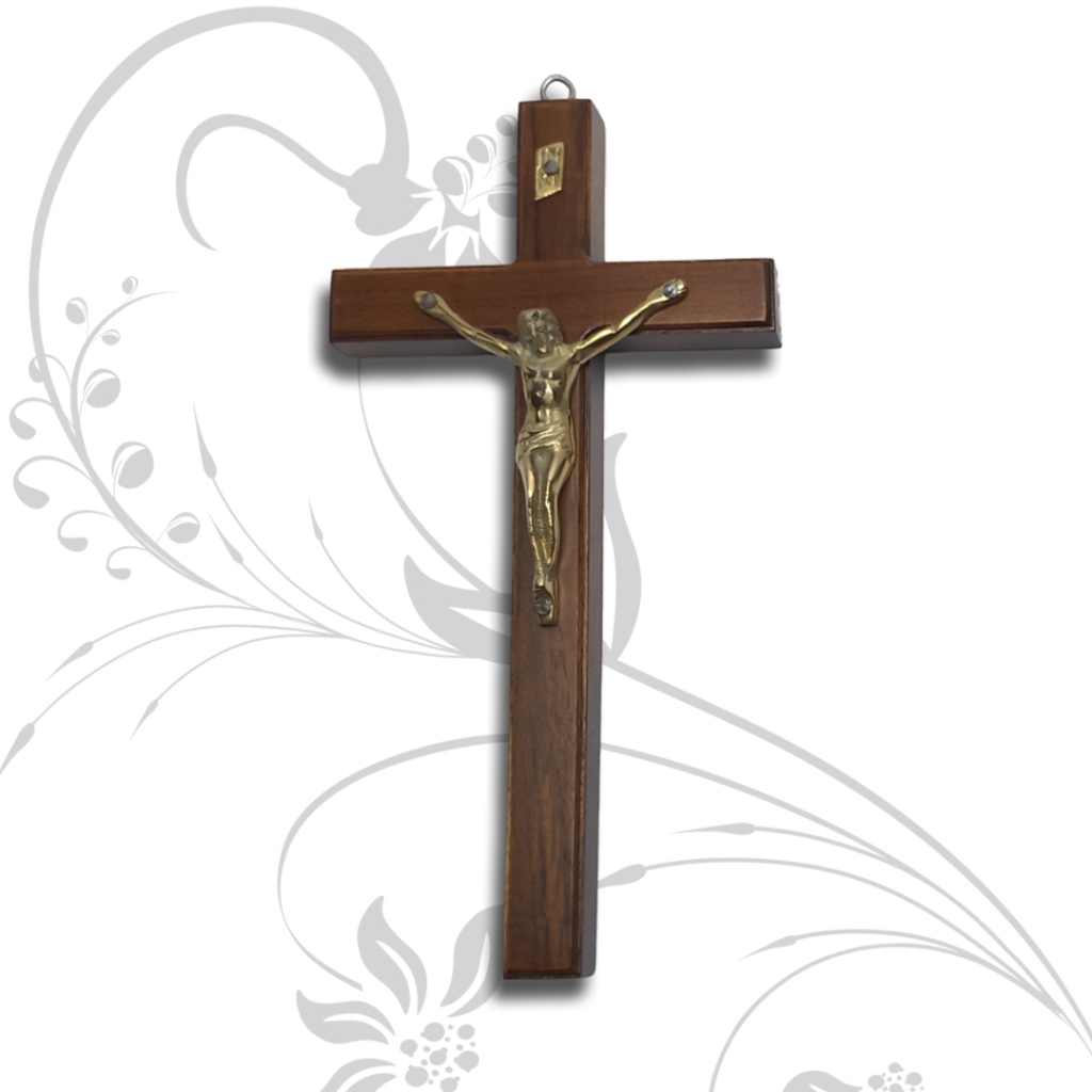 Salib Dinding 30 cm Korpus Besi Kuningan / Aneka Salib Hiasan Dinding Katolik