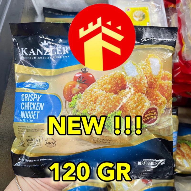 

KANZLER CRISPY CHICKEN NUGGET 120 GR 7 PCS KANZLER NAGET AYAM CRISPY BUBBLE CRUMBS 450 GR