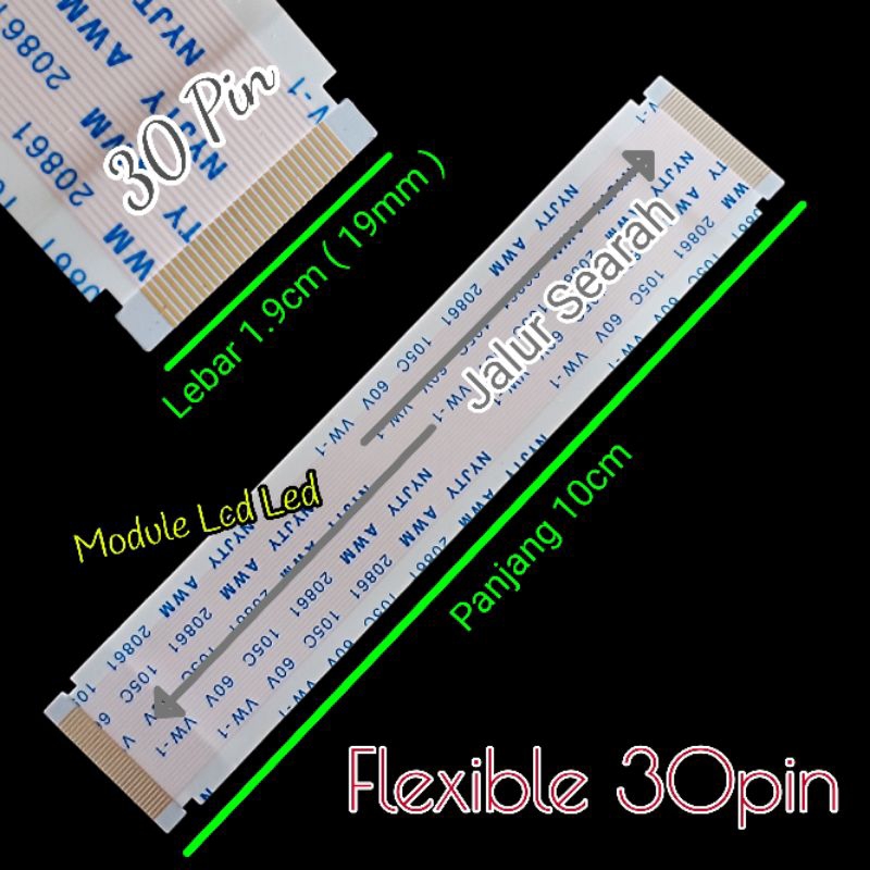 KABEL FLEXIBLE LVDS 30PIN MINI, FLEKSIBEL LVDS 30 PIN
