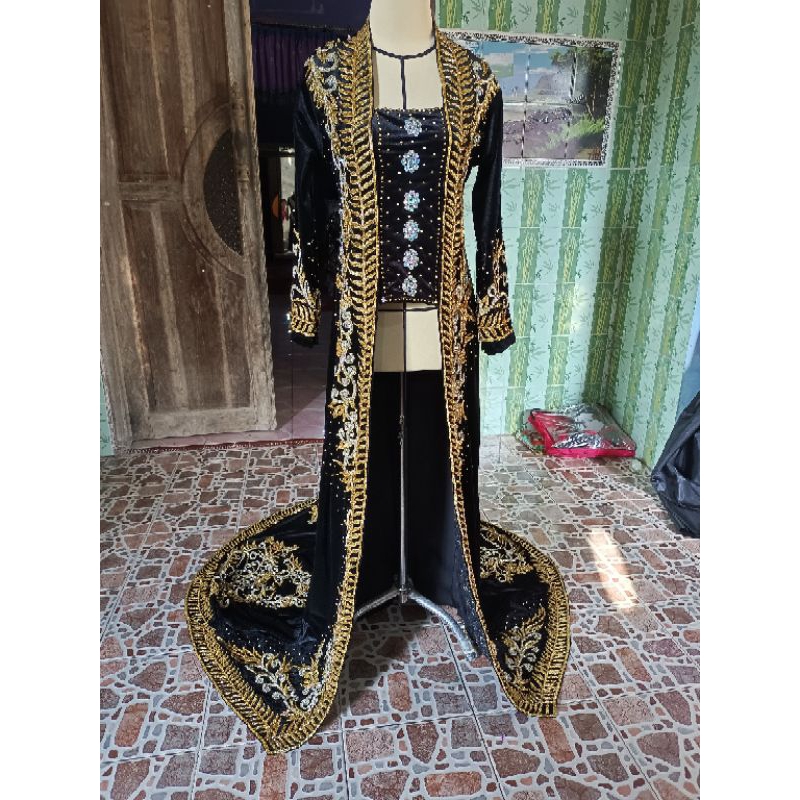 kebaya bludru kutubaru pengantin payet jepang/kebaya bludru kutubaru mewah