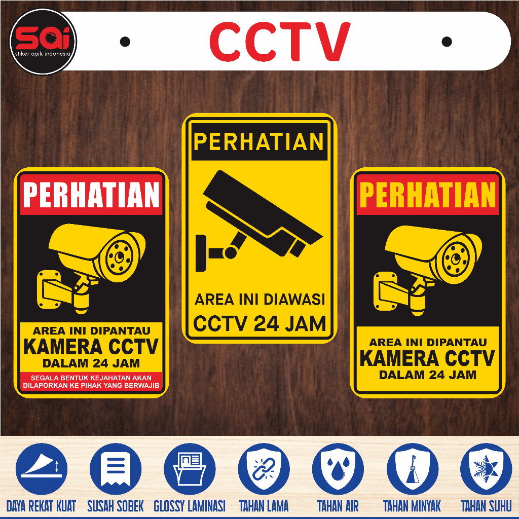 

STIKER VINYL CCTV SEDANG LAMINASI GLOSSY