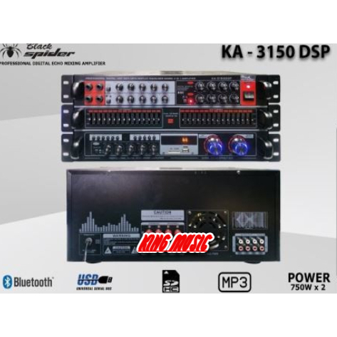 AMPLIFIER BLACKSPIDER KA3150 DSP/KA 3150 DSP USB-BLUETOOTH ORIGINAL