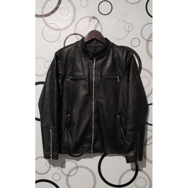 jaket kulit biker motor caferacer not schott