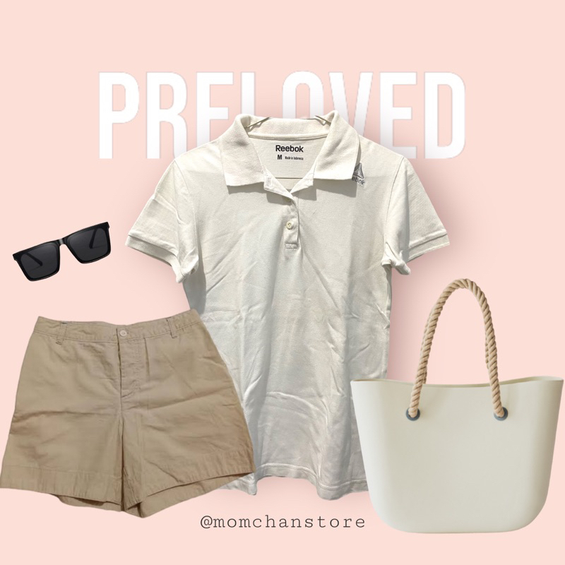 Preloved Polo Shirt Reebok Wanita Putih