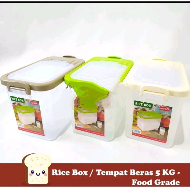 TEMPAT BERAS 5KG / CONTAINER BERAS / TEMPAT BERAS / RICE BOX 5KG