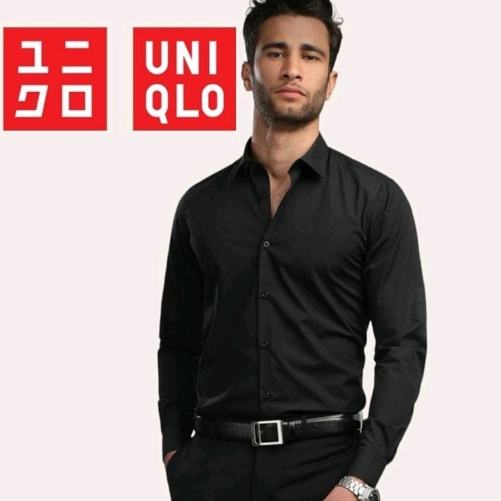 Kemeja pria kemeja hitam pria kemeja panjang pria polos cotton kemeja pria uniqlo