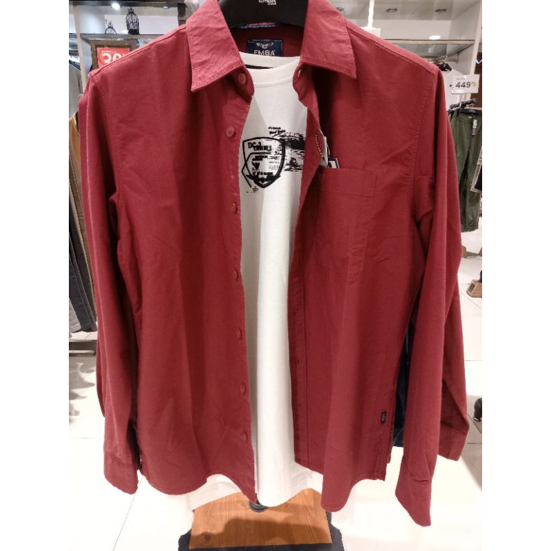 KEMEJA EMBA LENGAN PANJANG POLOS