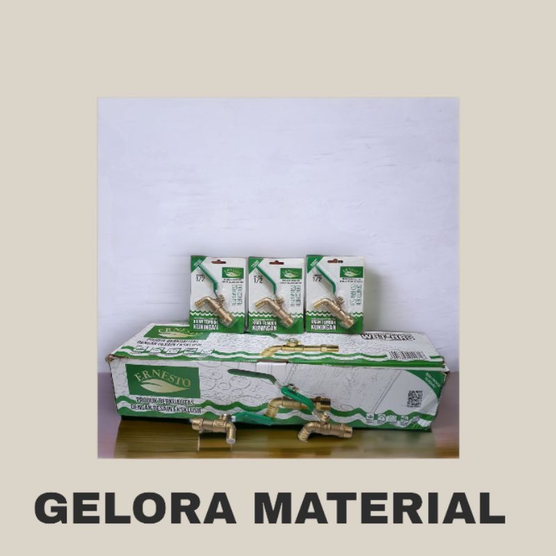 KRAN AIR / KRAN TEMBOK KUNINGAN ERNESTO 1/2 INCH/ KRAN ERNESTO 1/2 / Ernesto Kran Panjang 1/2 / Erne