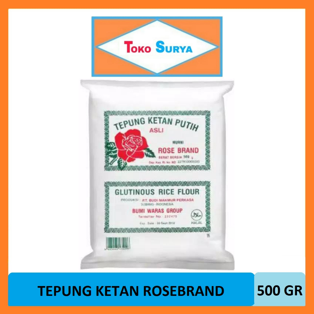 

Tepung Ketan / Tepung Pulut Putih Asli Cap Rosebrand 500 Gr