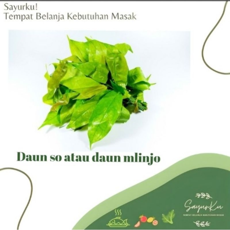 

Daun so atau daun mlinjo per bungkus