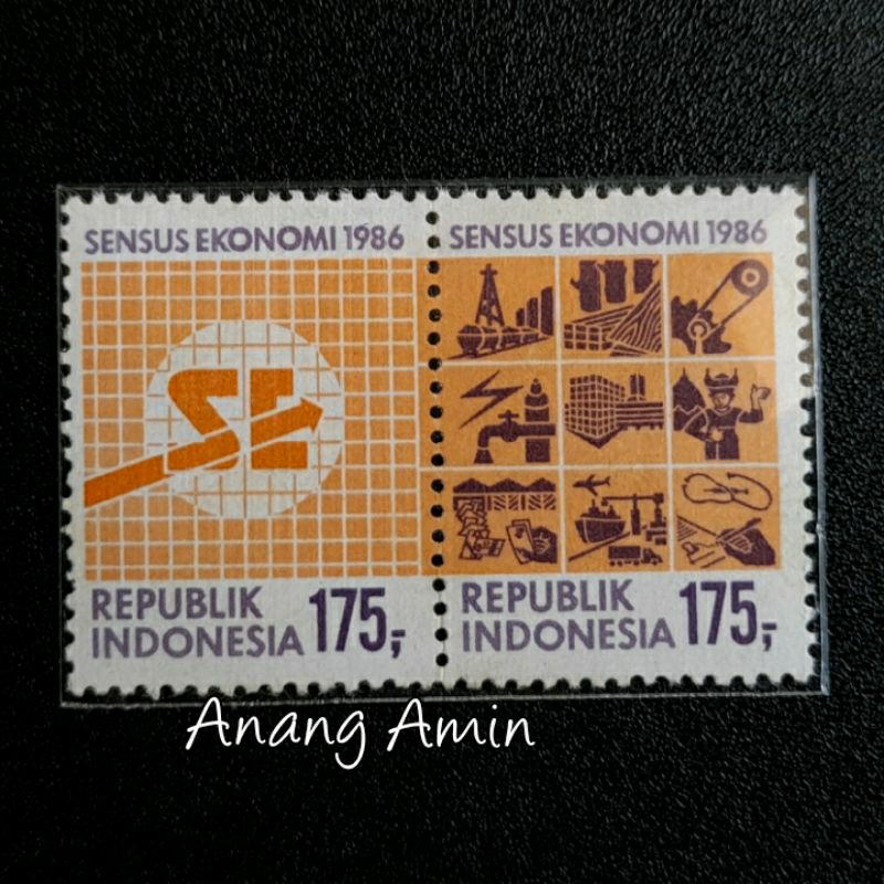 

LOT.F53 PRANGKO INDONESIA I-324 2V SENSUS EKONOMI 1986 KOMPLIT SET