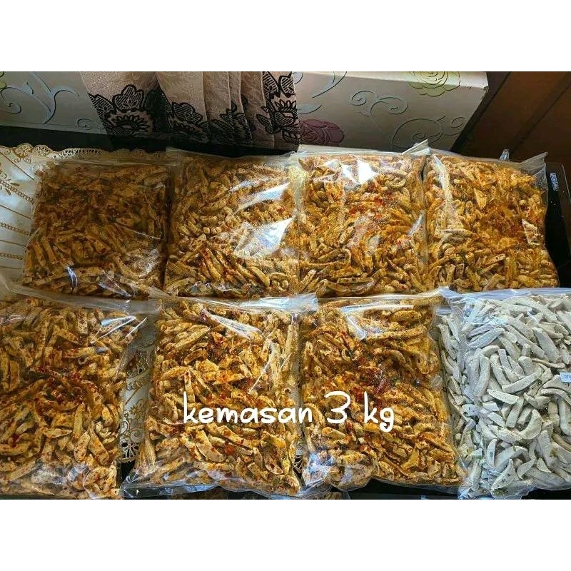 

basreng pedas daun jeruk kemasan 3 kg