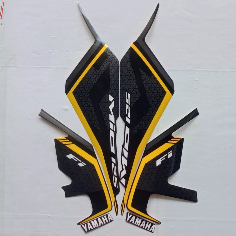stiker striping yamaha mio m3 125 2020 2021 hitam kuning lis body original