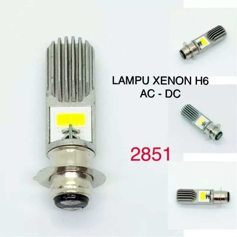 Lampu bohlam depan 2 sisi led H6 bebek matic satria fu ac dc model luminos tyto ayoto