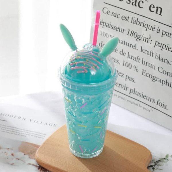 

Dijual Botol Ice Cream Cup Bunny Sedotan / Tumblr Kristal Frosty H-12 - Biru Muda Diskon