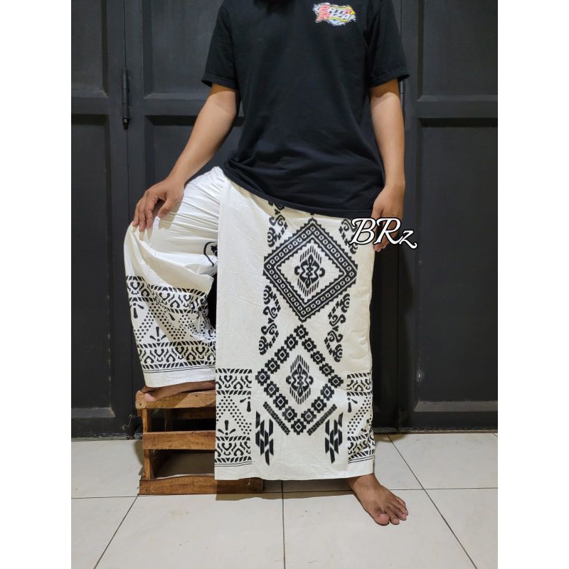 Sarung Celana Batik Dewasa Motif Asmad Putih // Sarung Celana Dewasa
