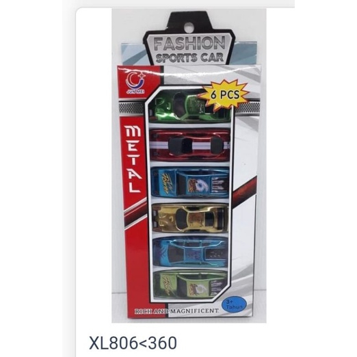MAINAN MOBIL CLASSIC KECIL ISI 6 DICASHT BAHAN METAL