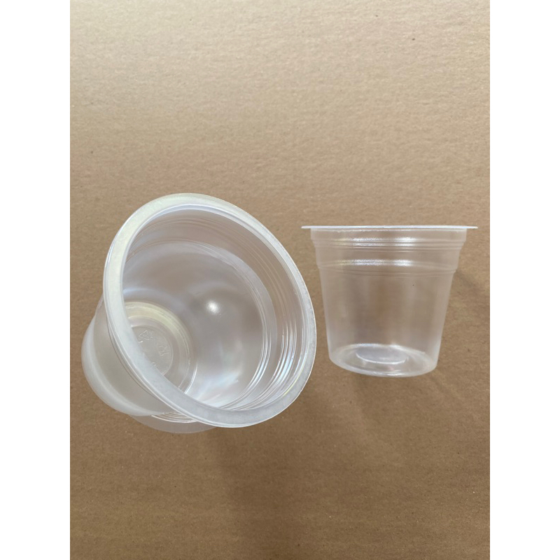 Cup Gelas Plastik Bening 10 Oz merk ATM isi 50 pcs | Tempat bubur / Jelly