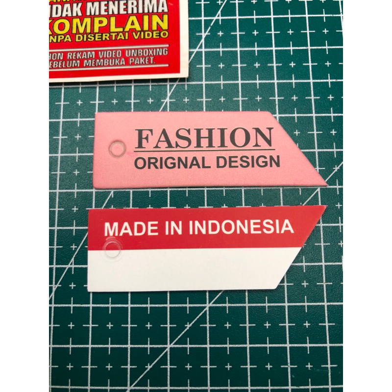 

FASHION MADE IN INDONESIA TAG PREMIUM CO 1X DI KIRIM 600PCS