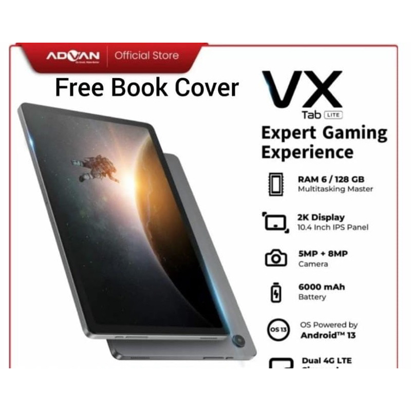 ADVAN VX LITE EXPERT GAMING RAM 6/128 GB GARANSI RESMI ADVAN