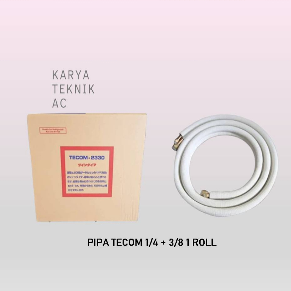 PIPA AC TECOM 1/4 + 3/8 BUAT 1/2-1 PK 1 ROLL PANJANG 30 MTR