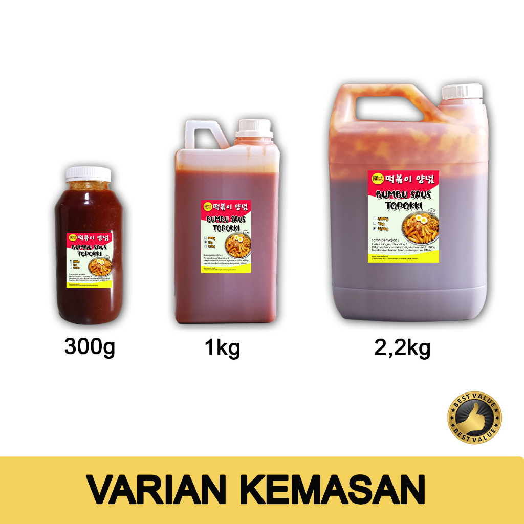 

RB22 Bumbu Saus Topokki 1kg-Saus Gochujang-Saus serbaguna-Saus Korea, bumbu Saos, saus