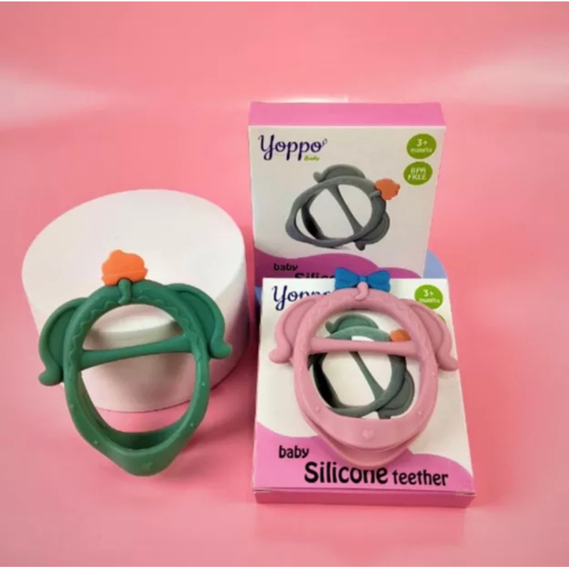 Yoppo Baby - Teether bayi premium silikon BPA free