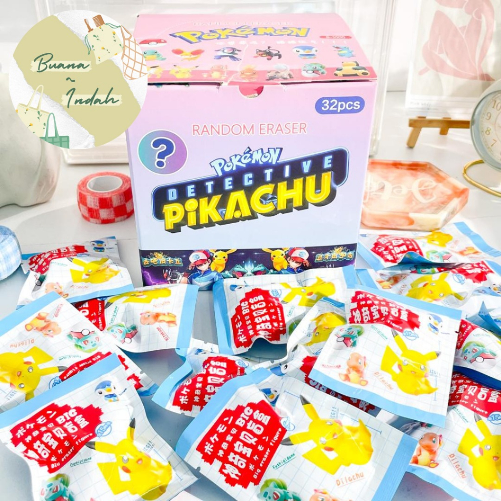 

PENGHAPUS PLASTIC BAG POKEMON PIKACHU PICHU B-1000 TERMURAH ERASER HAPUSAN LUCU IMUT COD KEKINIAN